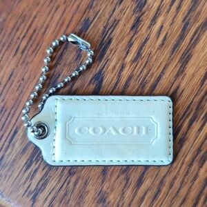 Coach Cream Patent Leather Hang Tag